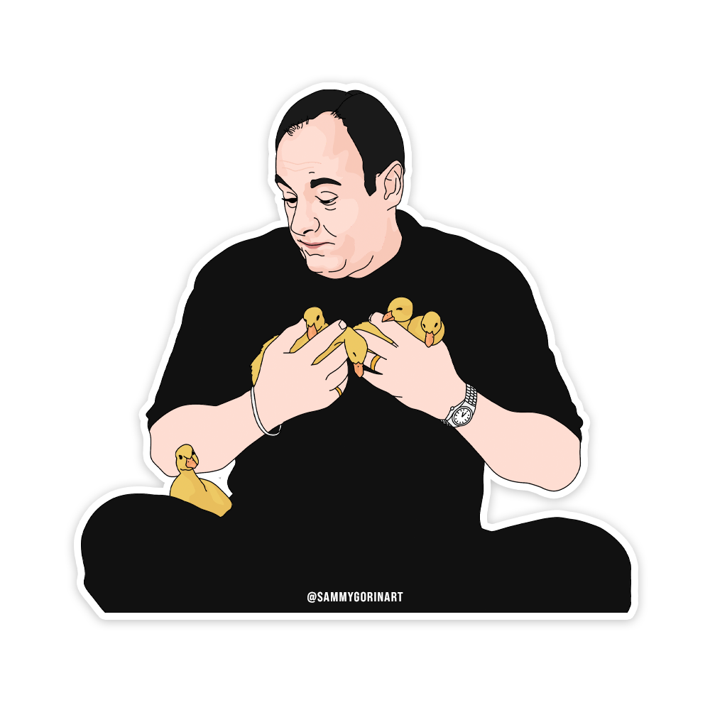 Tony Soprano and His Ducks, James Gandolfini, Sticker.