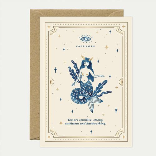 Zodiac Capricorn Card.