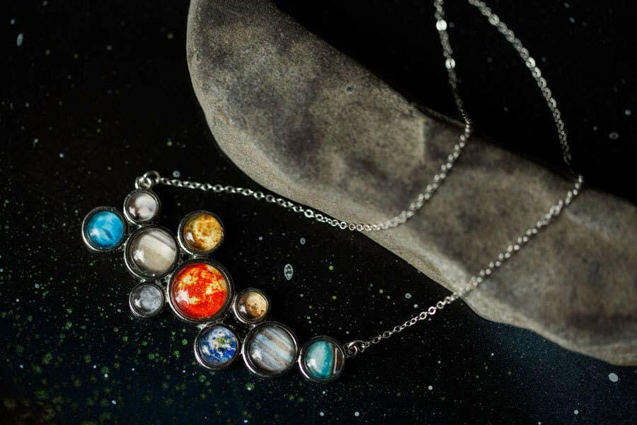 Solar System Bib Necklace.