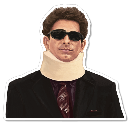 Christopher Moltisanti Neck Brace The Sopranos Sticker.