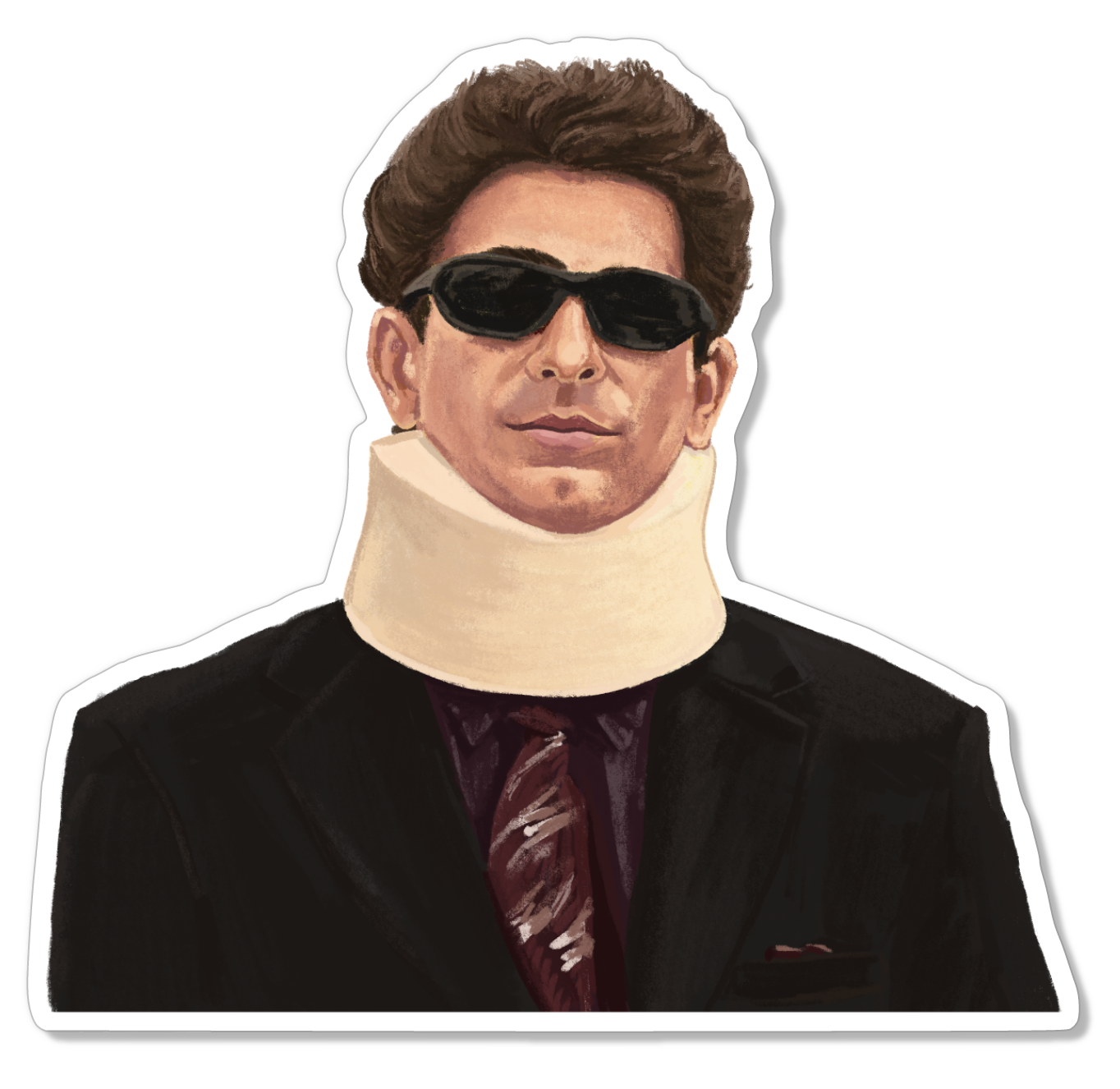 Christopher Moltisanti Neck Brace The Sopranos Sticker.