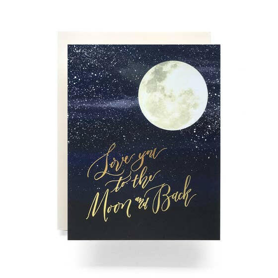 Love You To The Moon Greeting Card.