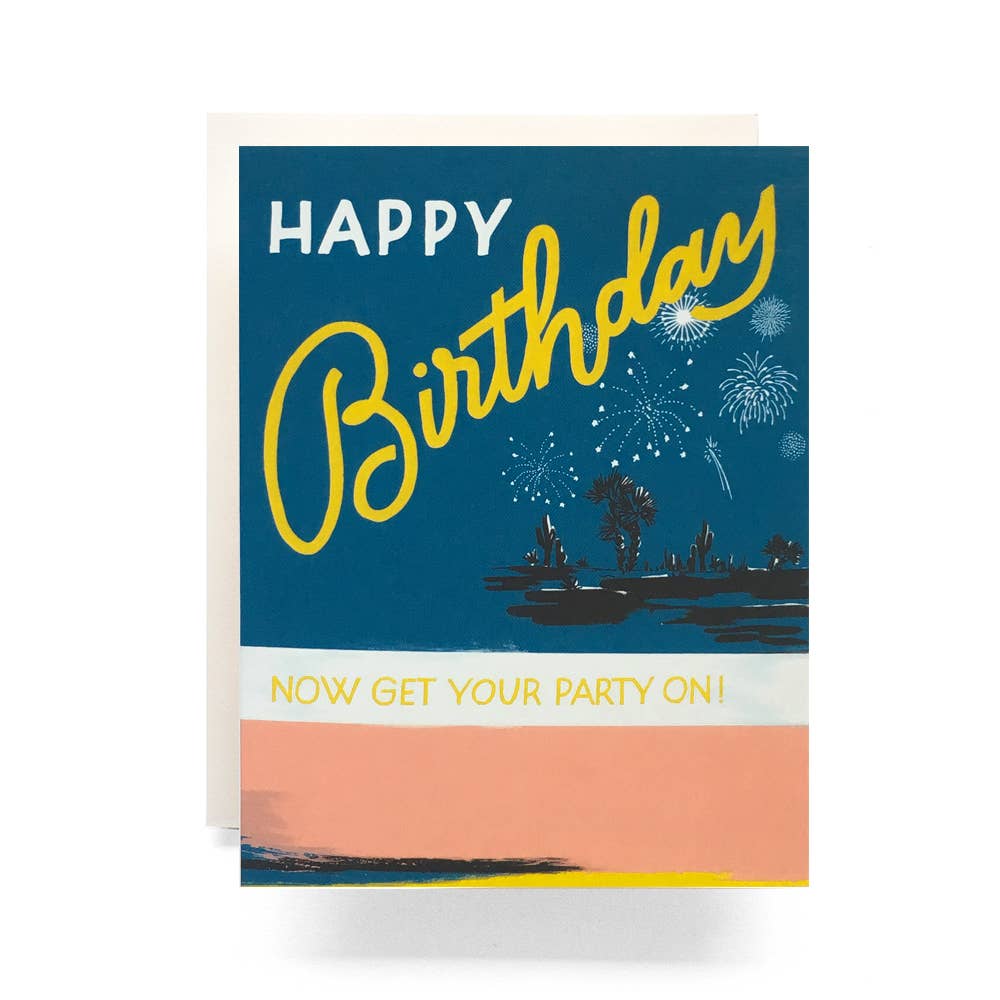 Retro Birthday Party Greeting Card