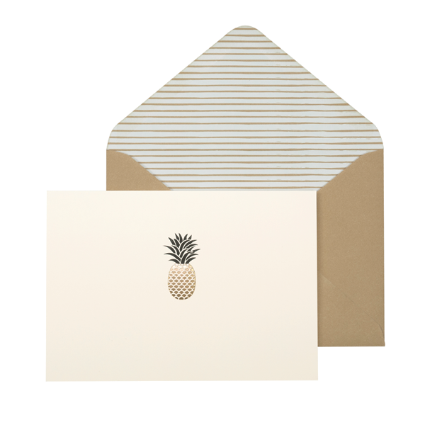 Boxed Notecard Set - Pineapple.