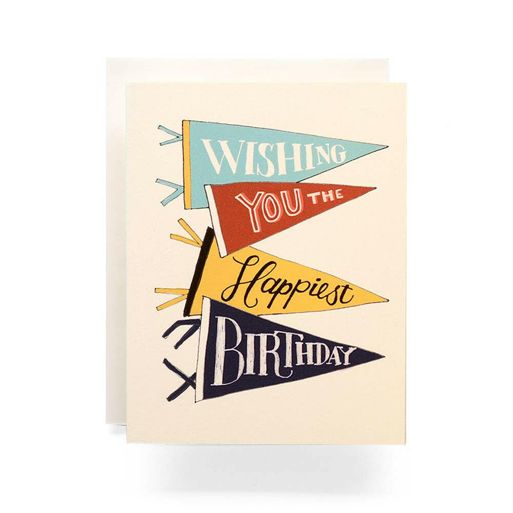 Pennant Birthday Greeting Card.