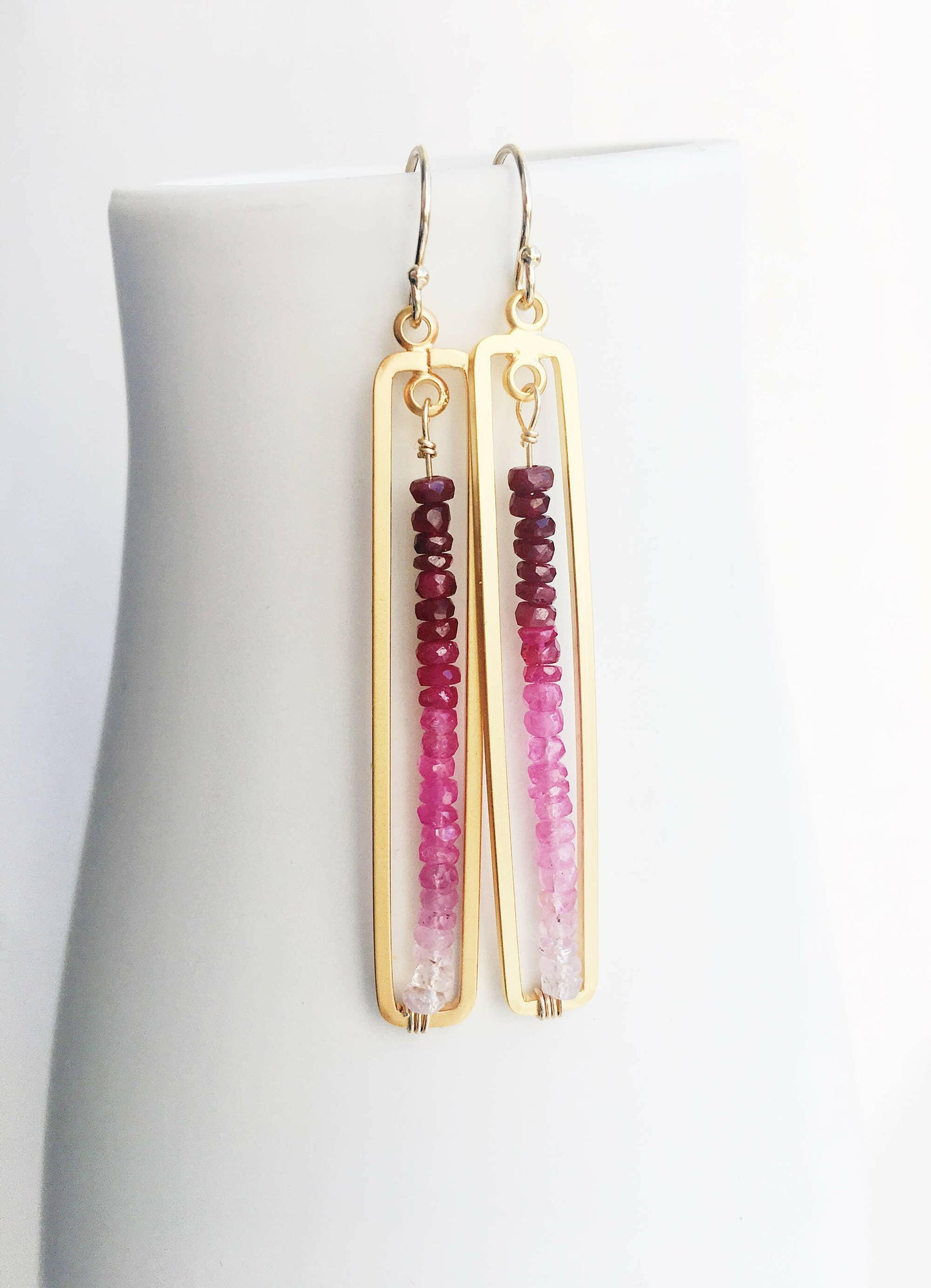 Ruby Bar Earrings.