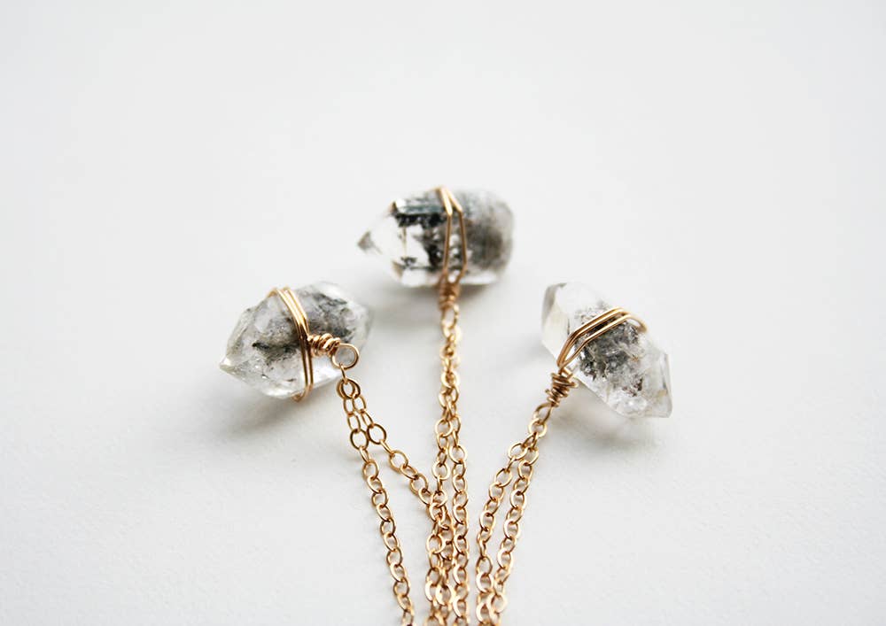 Herkimer Diamond Necklace - Silver