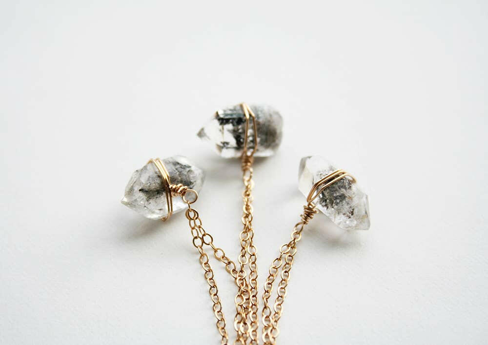 Herkimer Diamond Necklace - Silver.