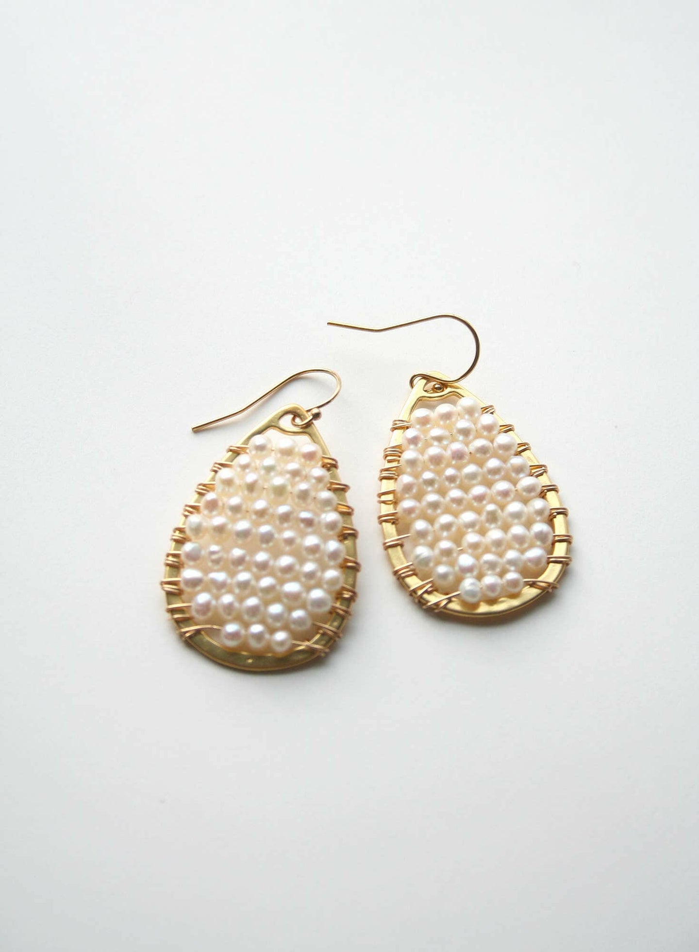 Pearl Teardrop Earrings.