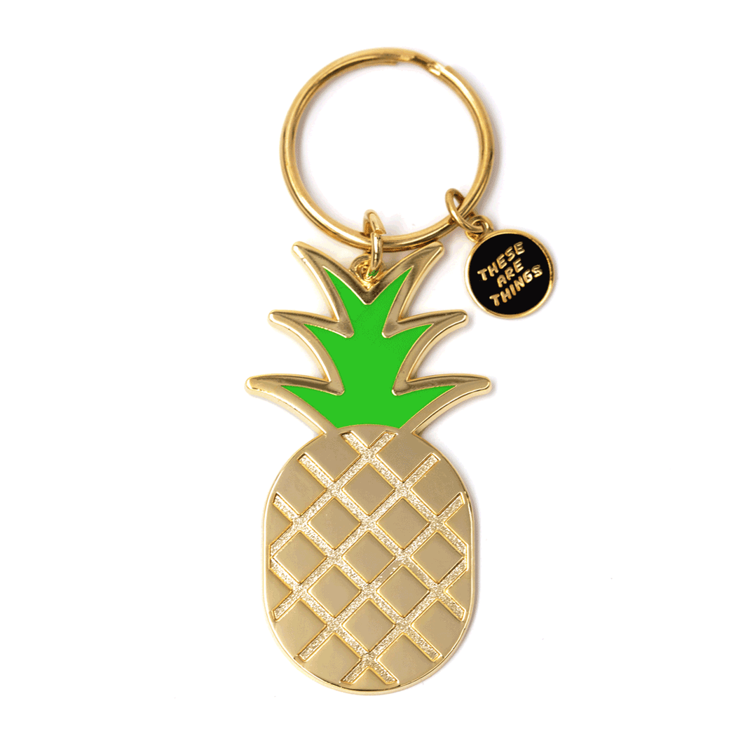 Pineapple Enamel Keychain