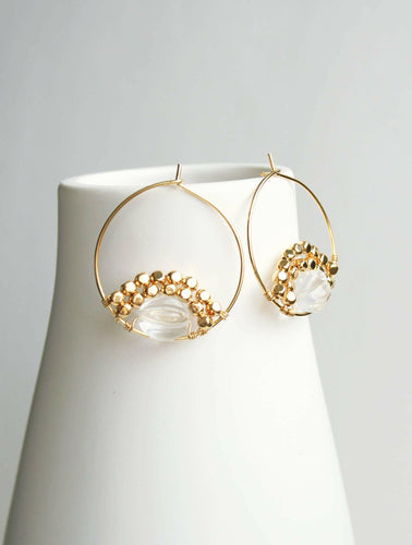 Golden Glass Arch Earrings.