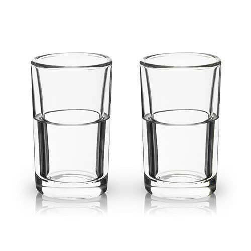 Raye™ Double Walled Chilling Shot Glasses by Viski.