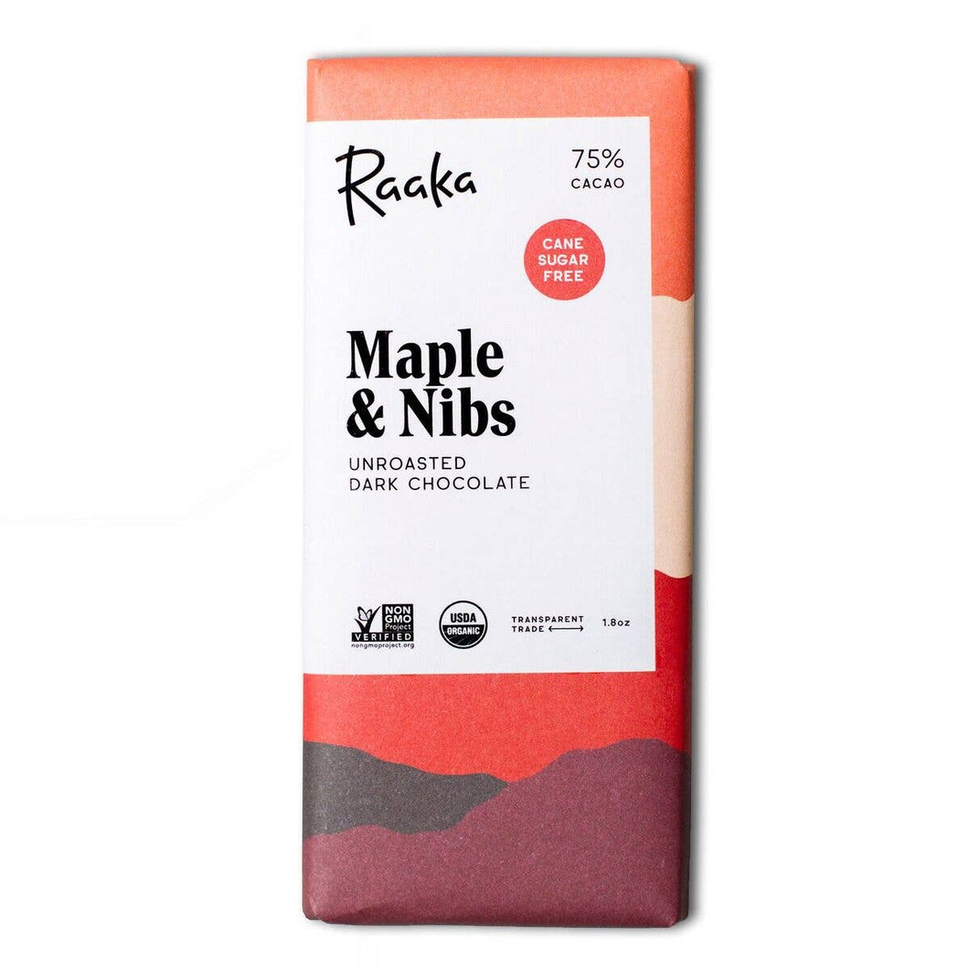 75% Maple and Nibs Chocolate Bar
