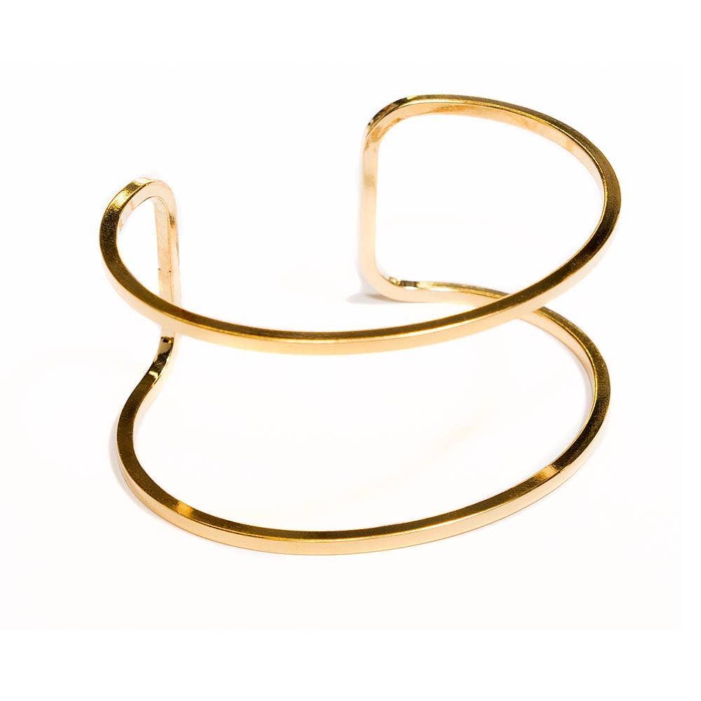 Carrie Large Cut-Out Cuff - 18k Gold