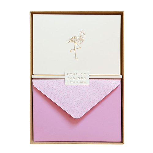 Boxed Notecard Set - Flamingo