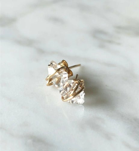 Herkimer Diamond Studs.