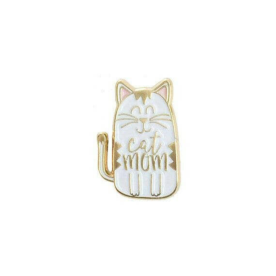 1'' Cat Mom Enamel Pin.