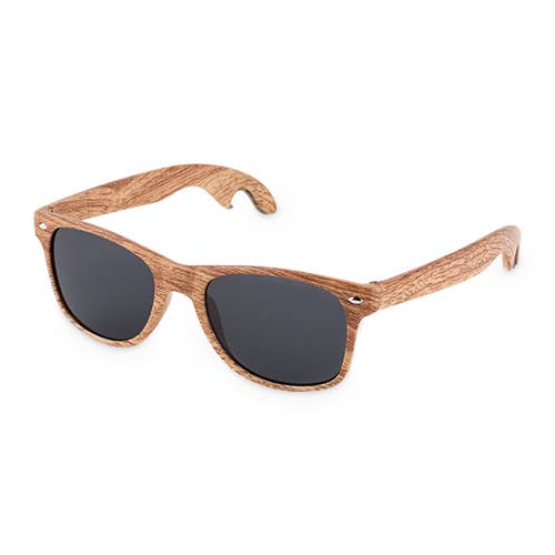 Faux Wood Bottle Opener Sunglasses by Foster & Rye