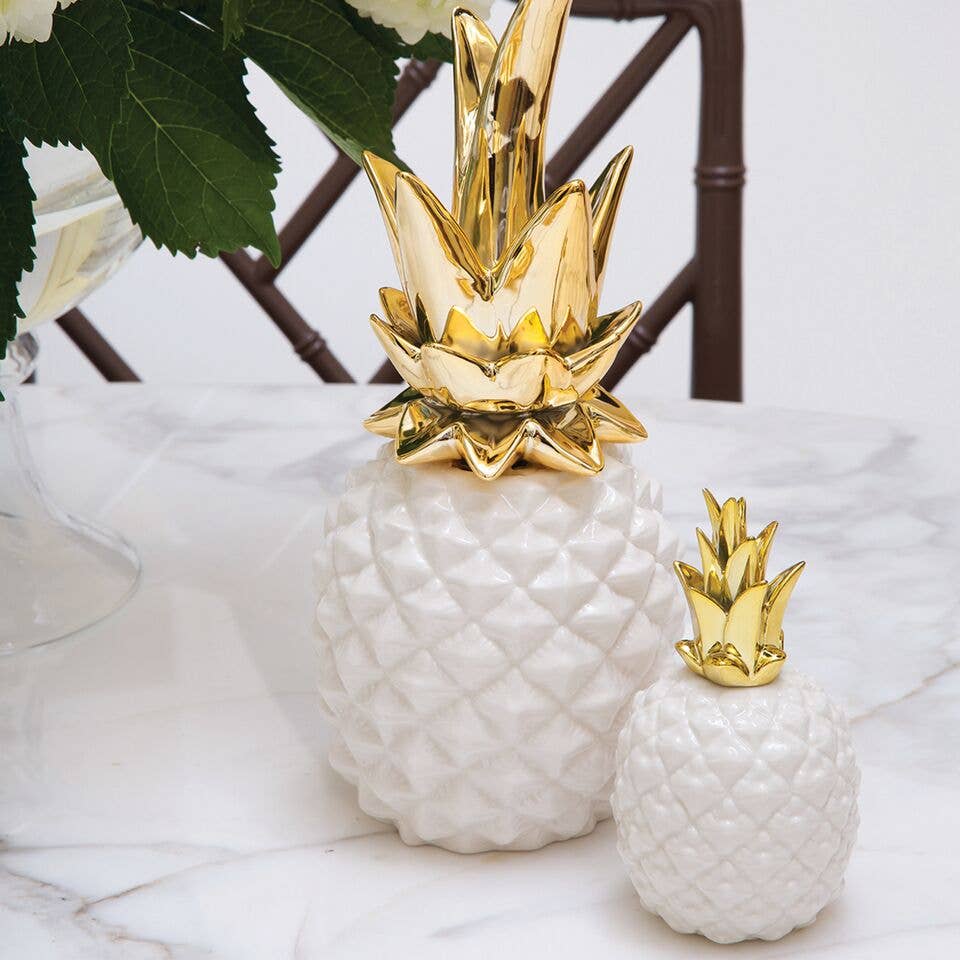 Small White Pineapple Figurine