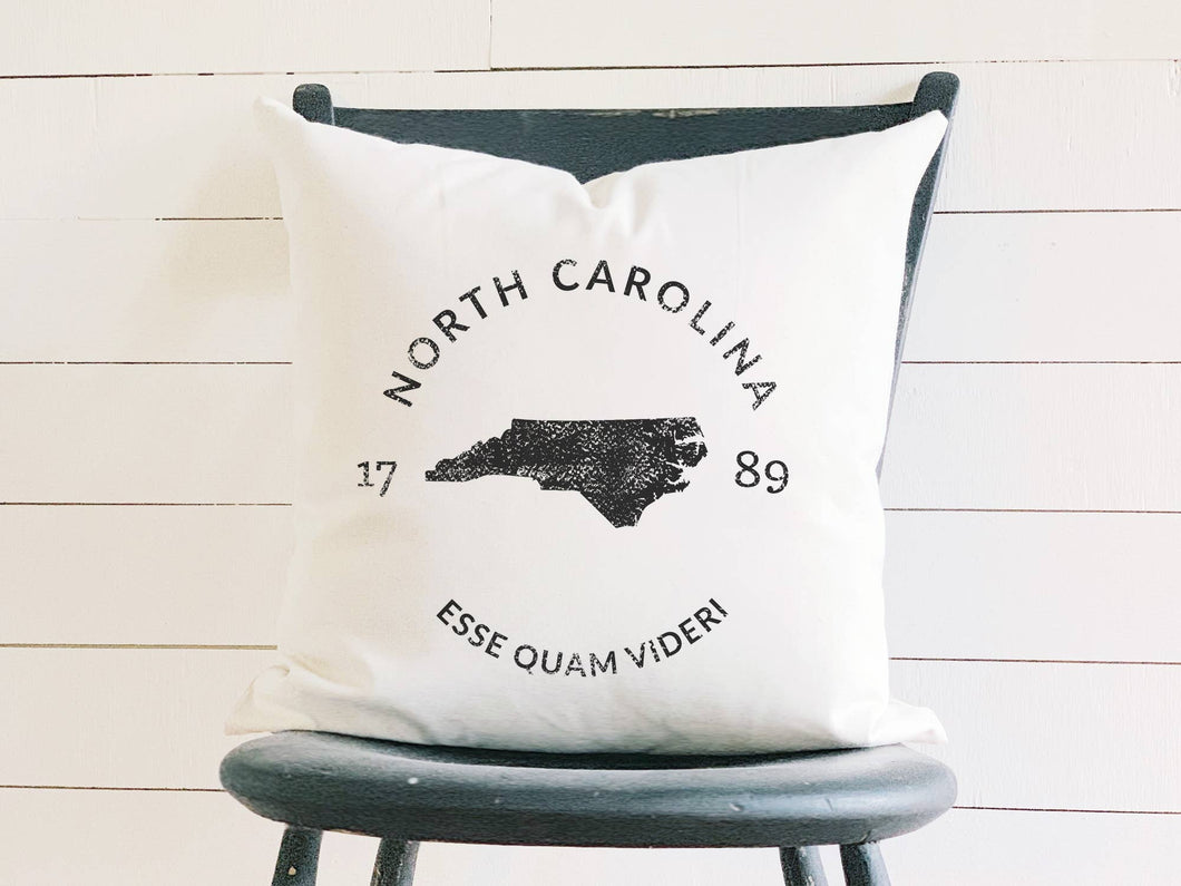 State Badge & Motto - Cotton Canvas Pillow