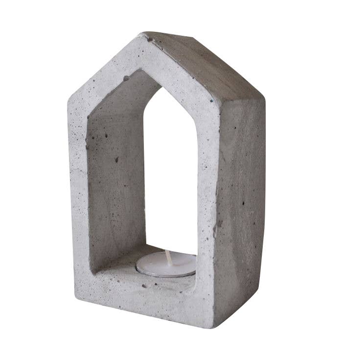 Concrete House Tealight Candle Holder