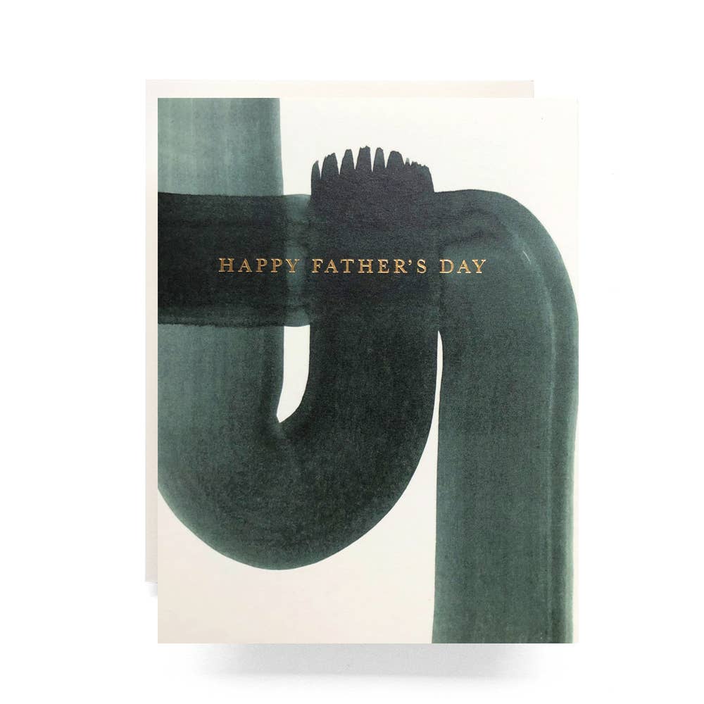 Green Strokes Father's Day Card
