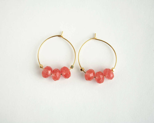 Cherry Chalcedony Earrings.
