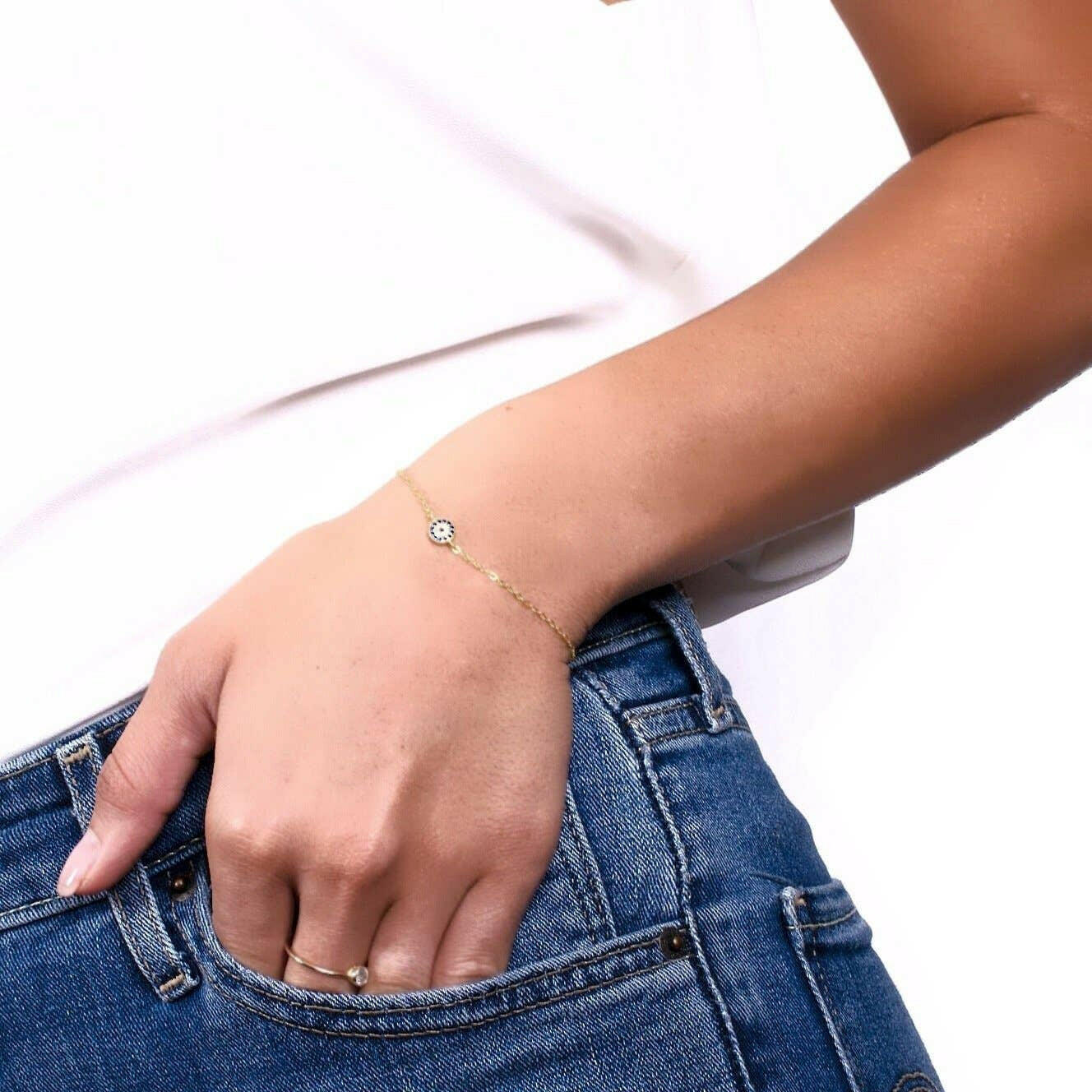 Round Evil Eye Bracelet.