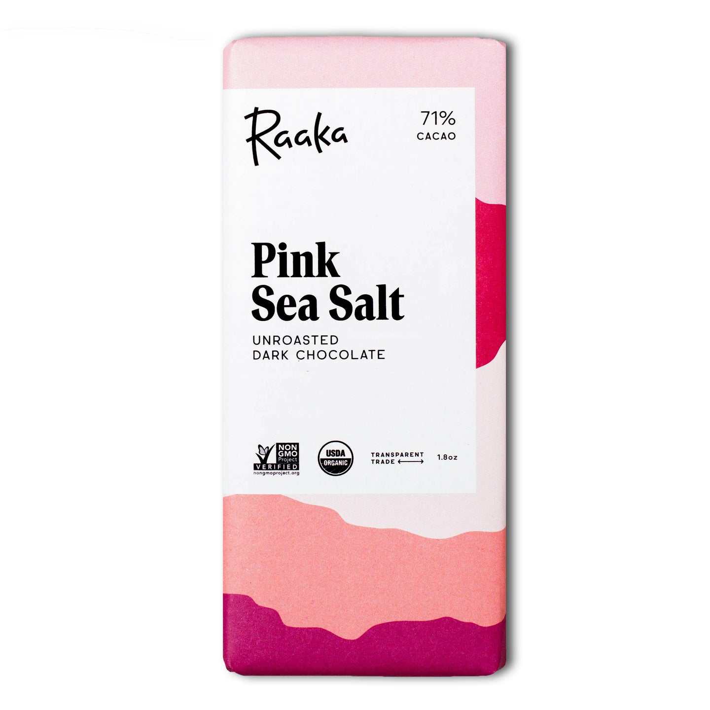 71% Pink Sea Salt Chocolate Bar.