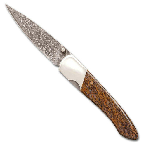 Mammoth Bone Liner Lock Knife - Single.