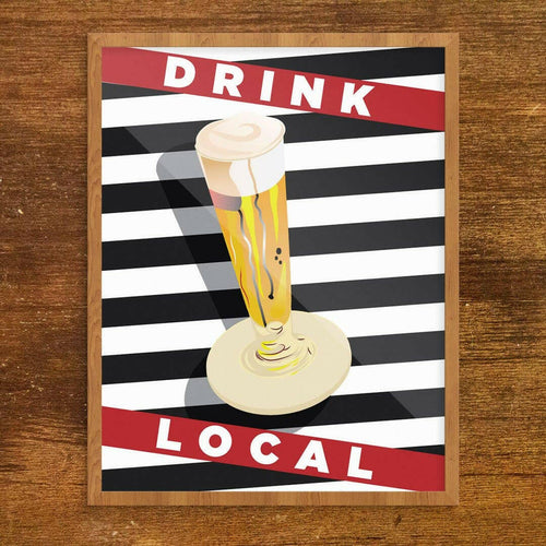 2.5'' x 3.5'' Drink Local Stripes Magnet.