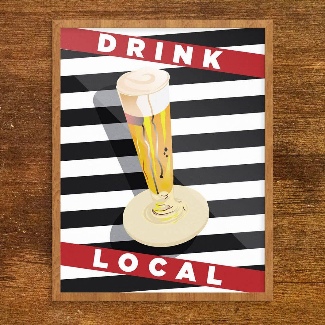 2.5'' x 3.5'' Drink Local Stripes Magnet