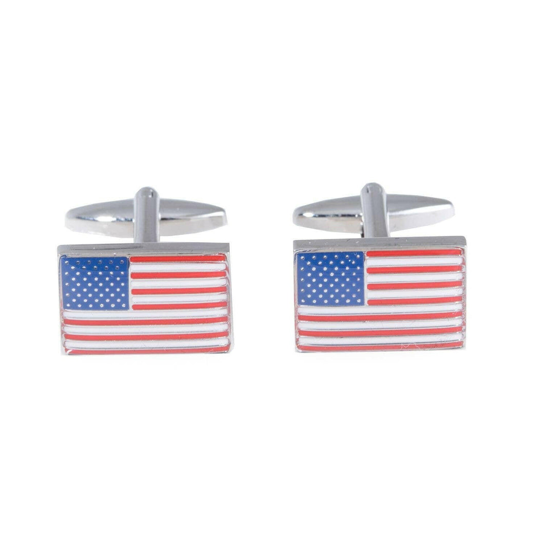 Cufflinks with USA Flag Design