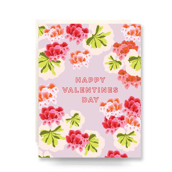 Geranium Valentines Card