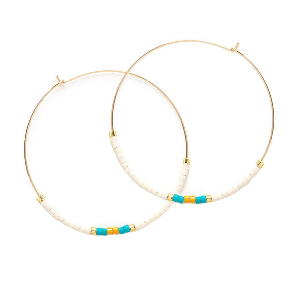 Japanese Seed Bead Hoops- El Mar.