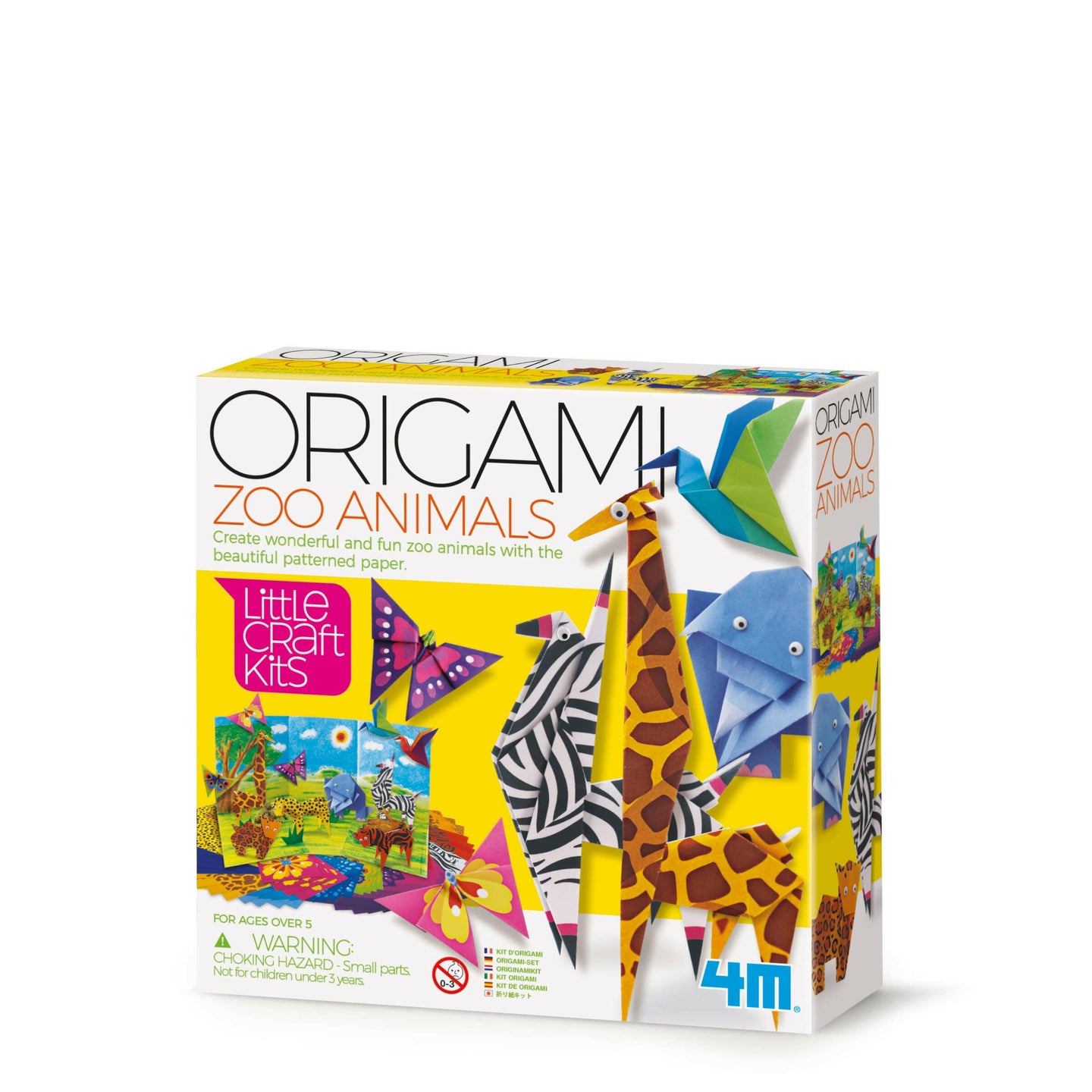 4M Origami Zoo Animals Kits, Create Colorful Zoo Animals DIY.