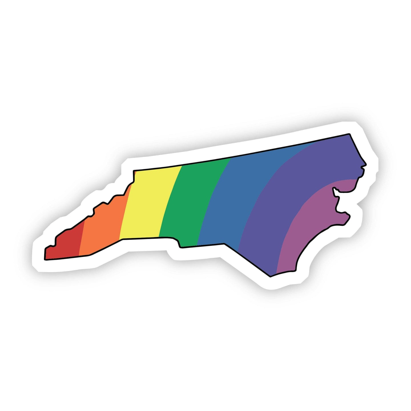 North Carolina Rainbow Sticker.