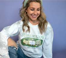 Load image into Gallery viewer, Stars Hollow *Gilmore Girls* Sweatshirt: Gray Tie Dye.
