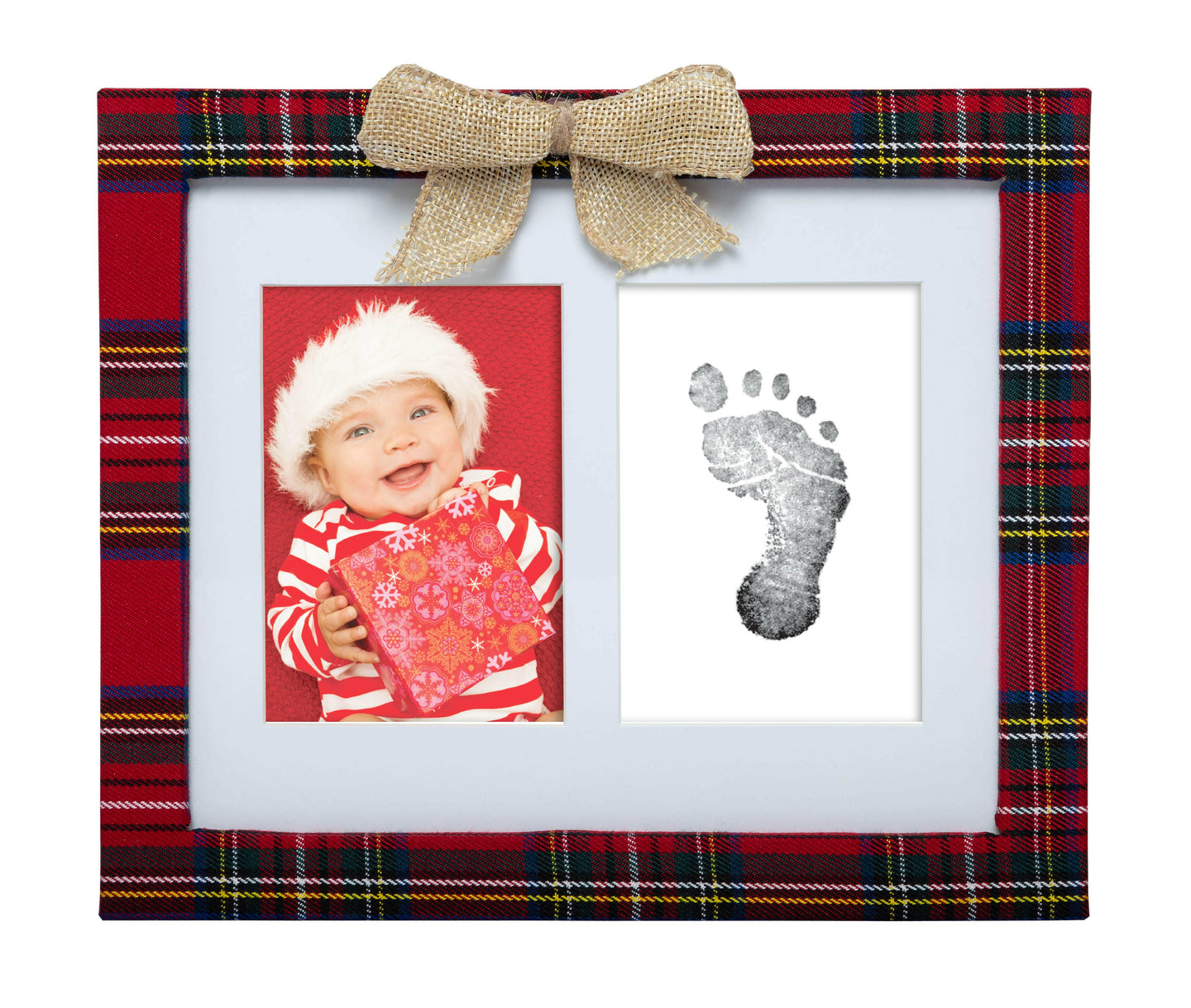 Plaid Baby's Print Keepsake Holiday Photo Frame.