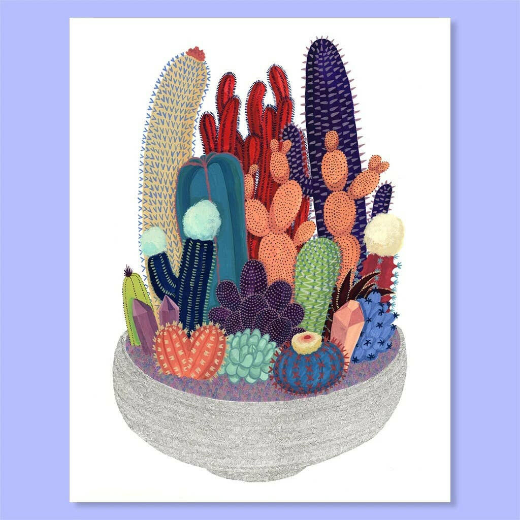 Crystal Cactus Print.