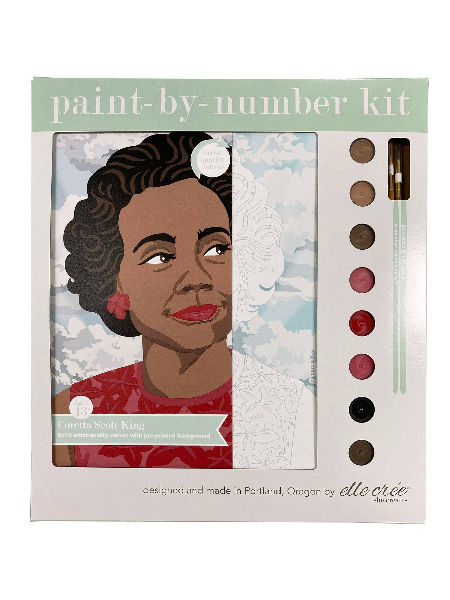 Coretta Scott King Paint-by-Number Kit.