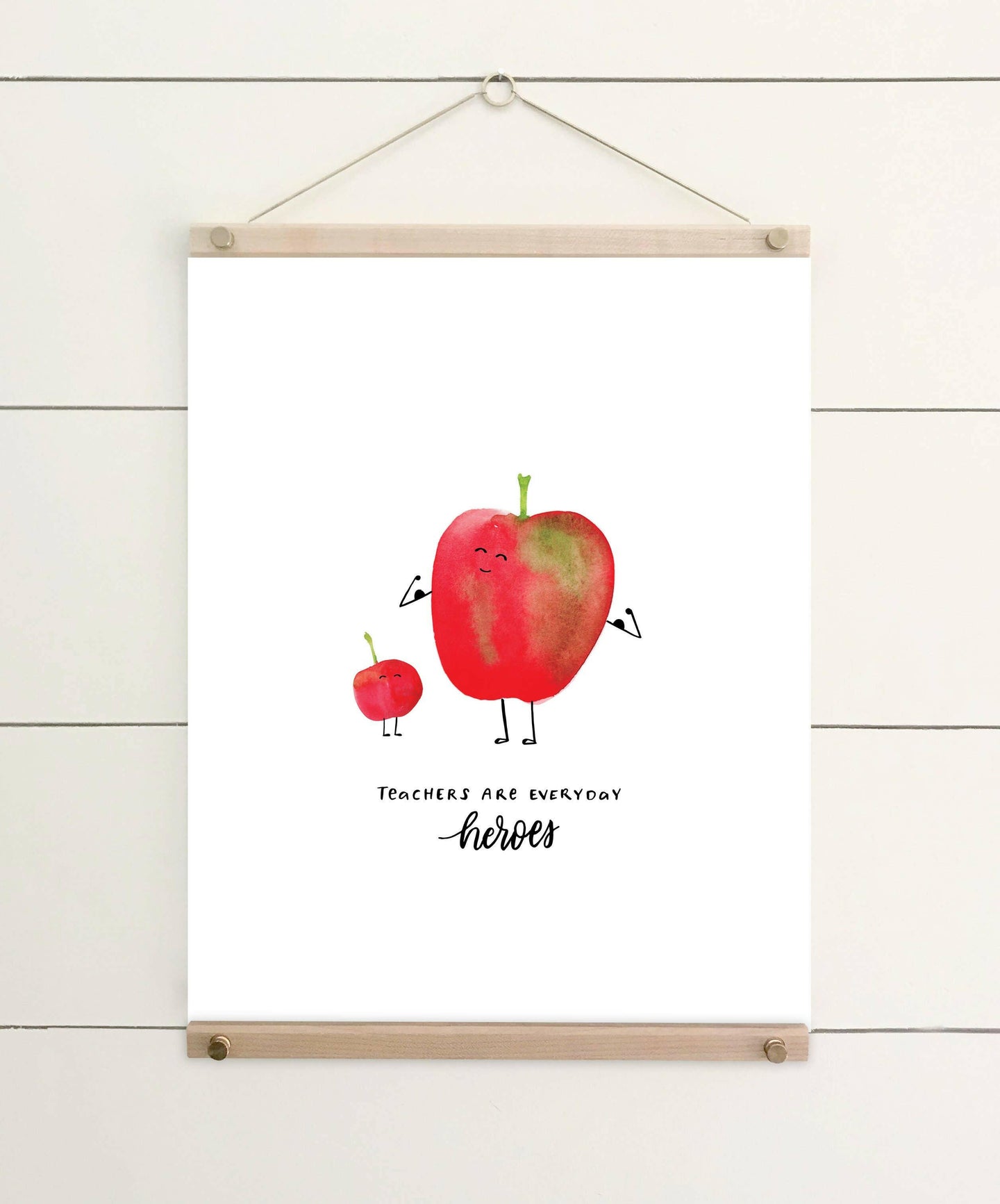 teachers are everyday heroes art print.