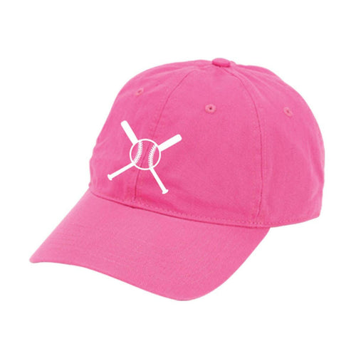 Baseball Embroidery Hot Pink Cap.