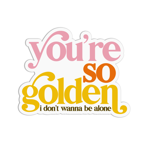 Harry Styles You're So Golden Vinyl Textured Sticker.