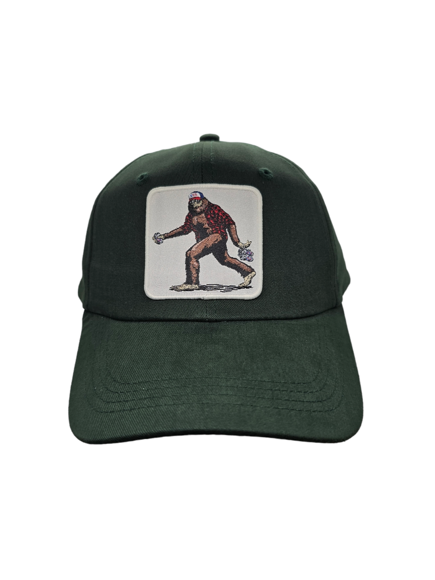 Sasquatch Dad Hat: Forest Green.