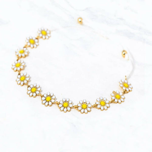 Flower Chain Pull Tie Bracelet.