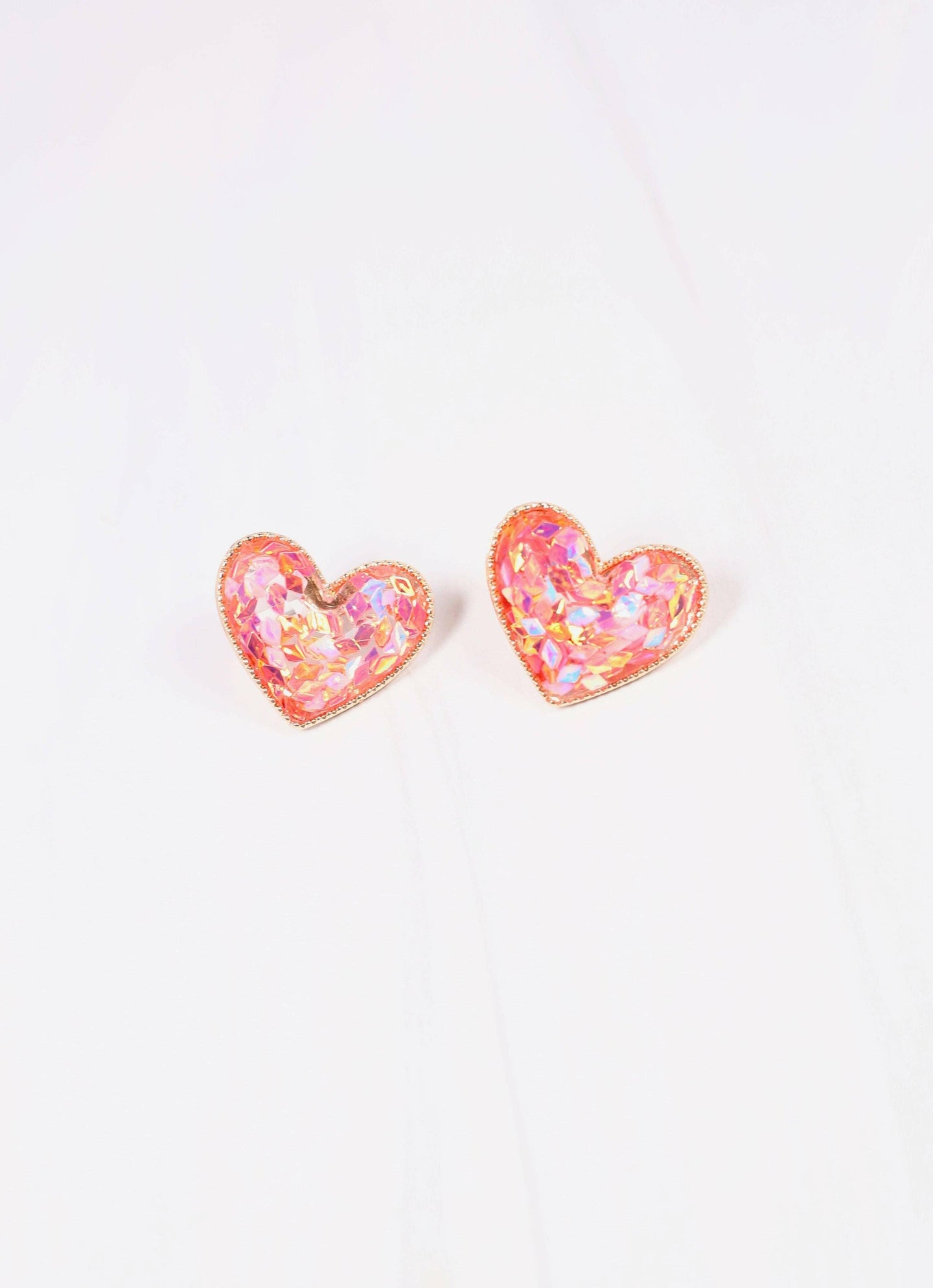 Heidi Confetti Heart Earring RED MULTI.