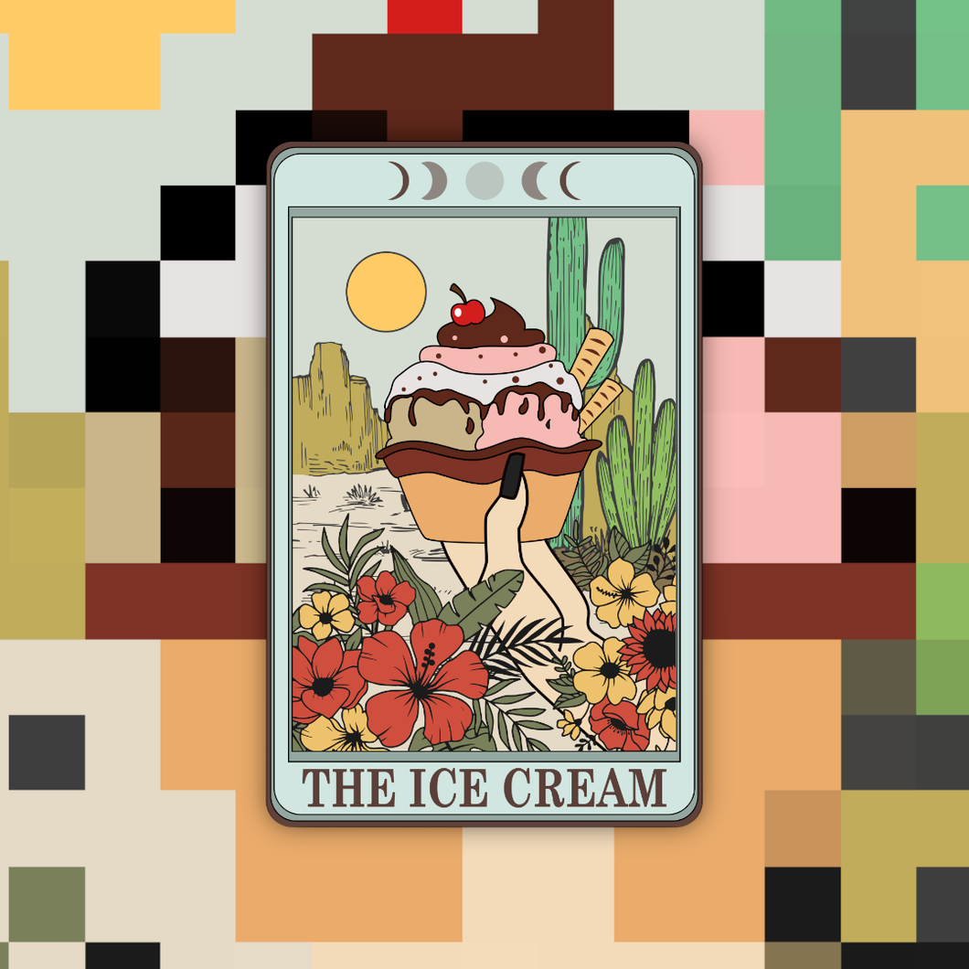 The Ice Cream Tarot Card Sticker