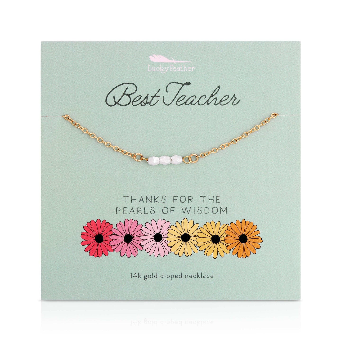 Spring Celebrations Necklace - TEACHER - Pearl.