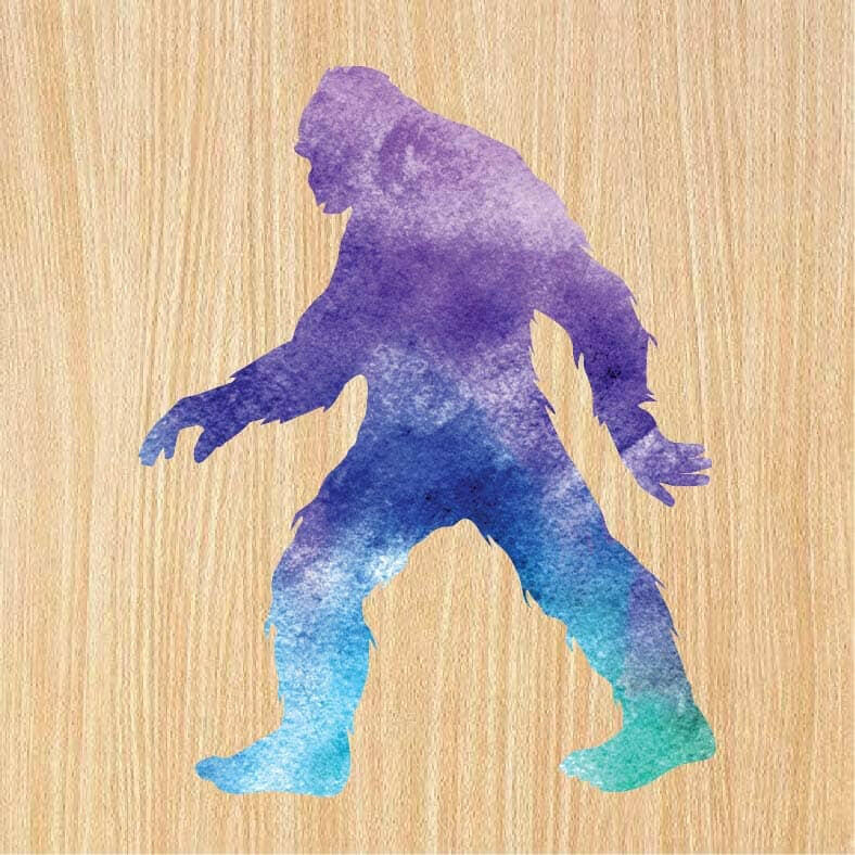 Bigfoot Watercolor Sticker.